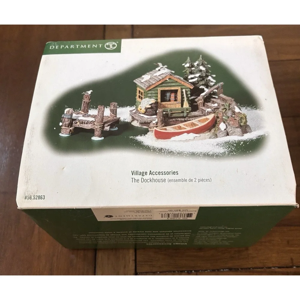Department 56 Village Accessories The Dockhouse Set of 2 #52863 Retired 2000